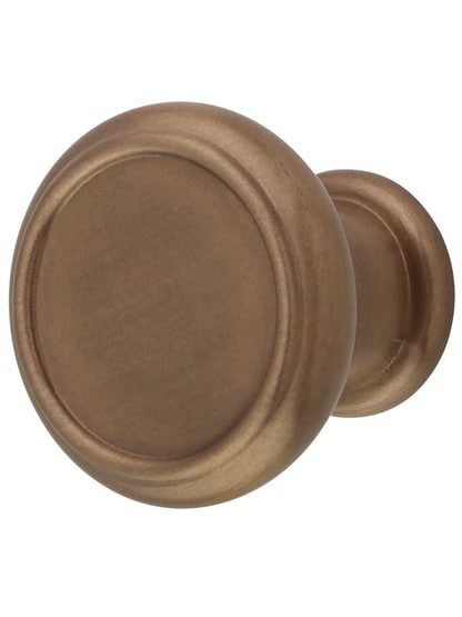 Steam Works Cabinet Knob - 1 1/4 inch Diameter in Brushed Bronze.